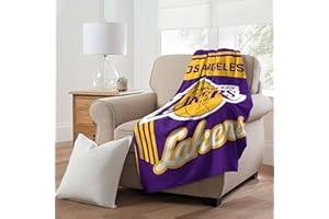 NORTHWEST Los Angeles Lakers NBA Officially Licensed 46″×60″ Microfiber Throw Blanket – All Team Logos & Colors – Cozy Game Day Throw for Fans, Living Room, Couch & Dorm