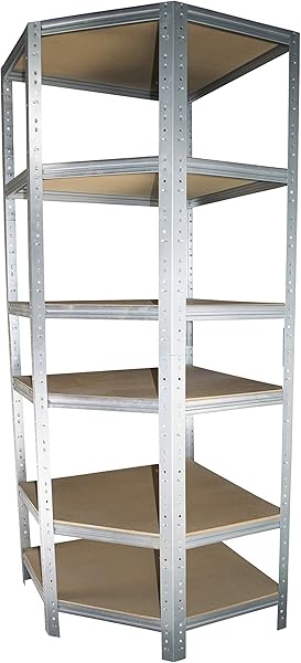 shelfplaza HOME Eckregal 200x70x40 cm verzinkt mit 6 Bden   fr 40er Tiefen   Kellerregal Lagerregal Metallregal Garagenregal Regalsystem Fachbodenregal Werkstattregal Haushaltsregal