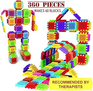 Amazon.com: Set of 60 Blocks Total 360 Pieces Large Sensory Pieces and ...