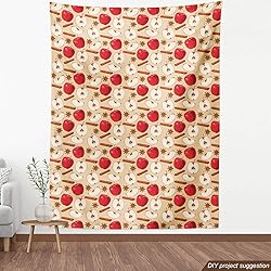 Ambesonne Fruits Fabric by The Yard, Quartered and