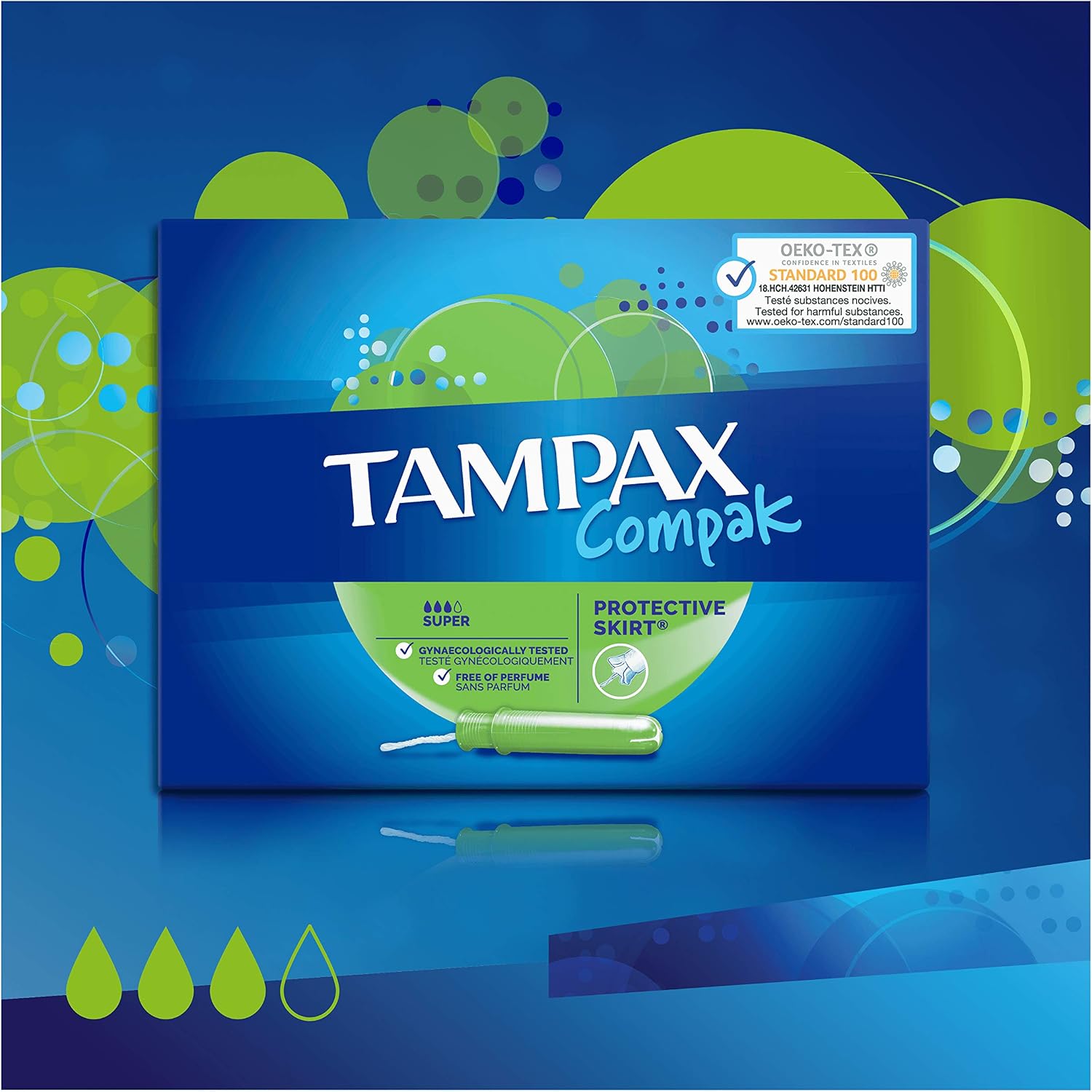 Tampax Compak, Super, 18, Blue, 18 Count (Pack of1) - Image 3