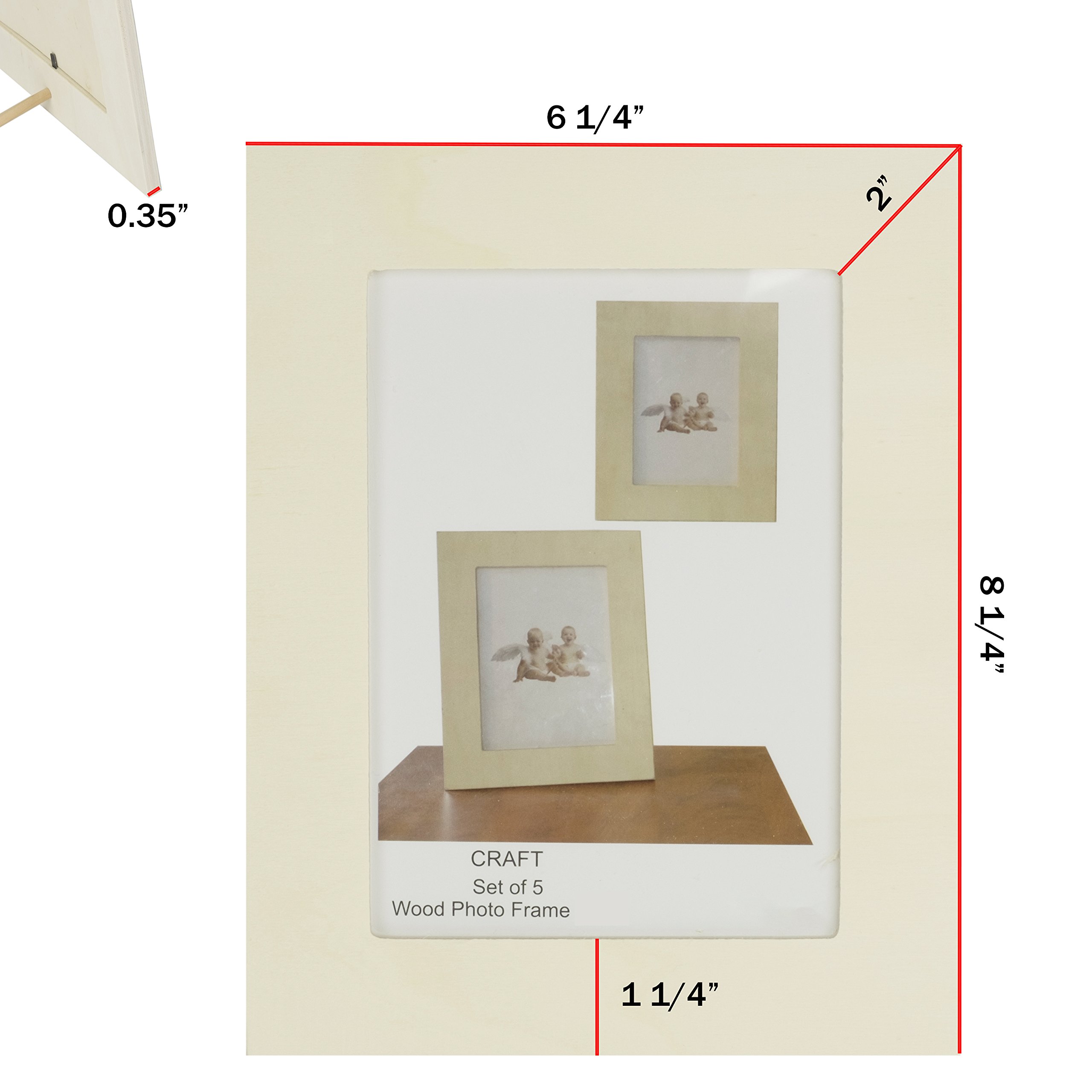 Galleon Unfinished Solid Wood Photo Picture Frames 4x6 Inch Ready To