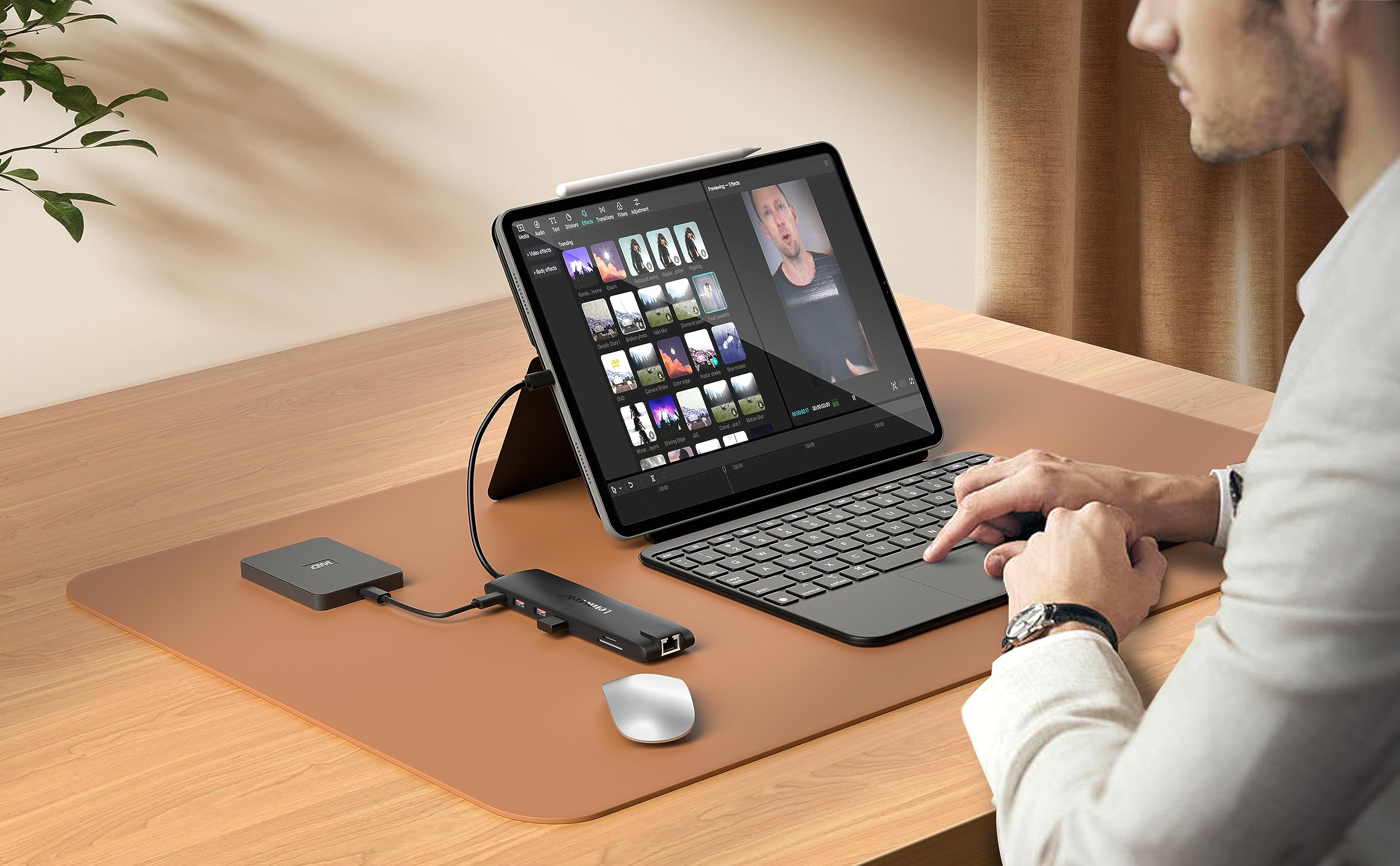 Upgrade Lemorele Docking Station USB C/A 10Gbps 3*Display- 14 in 1, USB C Dock 2 HDMI Adapter 4K, Ethernet, 4 USB 3.2/2.0, VGA, Type-C 3.1, PD 100W, Audio, SD/TF, für Windows, MacBook 7