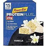 PowerBar Protein Plus Bar, Vanilla, 2.11 Ounce (15 Bars)