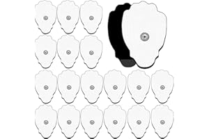 ANRLAFIE TENS Unit Replacement Pads TENS Unit Pads Snap Electrodes Pads 20PCS Reusable 35-50 Times Self-Adhesive SM Electrodes Pads Snap On,Compatible with TENS/EMS Muscle Stimulator Machine