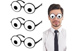 Spooktacular Creations 3PCS Eyes Glasses, Halloween Funny Eyeball Glasses, Silly Glasses for Kids Men Women, Halloween Costume Accessories