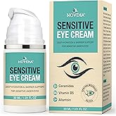 NOVEHA Daily Sensitive Eye Cream | Hydrating Eyelid Moisturizer with Ceramides | Soothing Eye Lotion for Fine Lines, Puffines