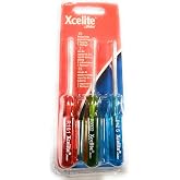 Xcelite Screwdriver Set,3Pc,Phillips Pckt Clp,Cd (1 Each) Sd3V