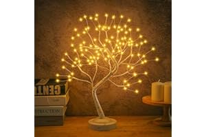 JOINTWIN 108L LED Birch Tree Lamp with 8 Modes & 6 Hrs Timer - USB & Battery Operated Artificial Tree Light for Home Decoration (Warm Glow)