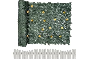 Artificial Ivy Privacy Fence,9.84ft Decorative Aesthetic Cover - Fence Privacy Screen | for Balcony Patio Garden Porch Apartm