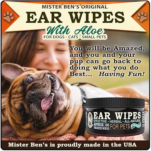 Mister Ben's Original XXL Treated Ear Cleaner Wipes w/Aloe for