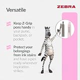 Zebra Pen Z-Grip Smooth Ballpoint Pens Black Ink 5 Pack Pastel Shoulder Barrel view 4