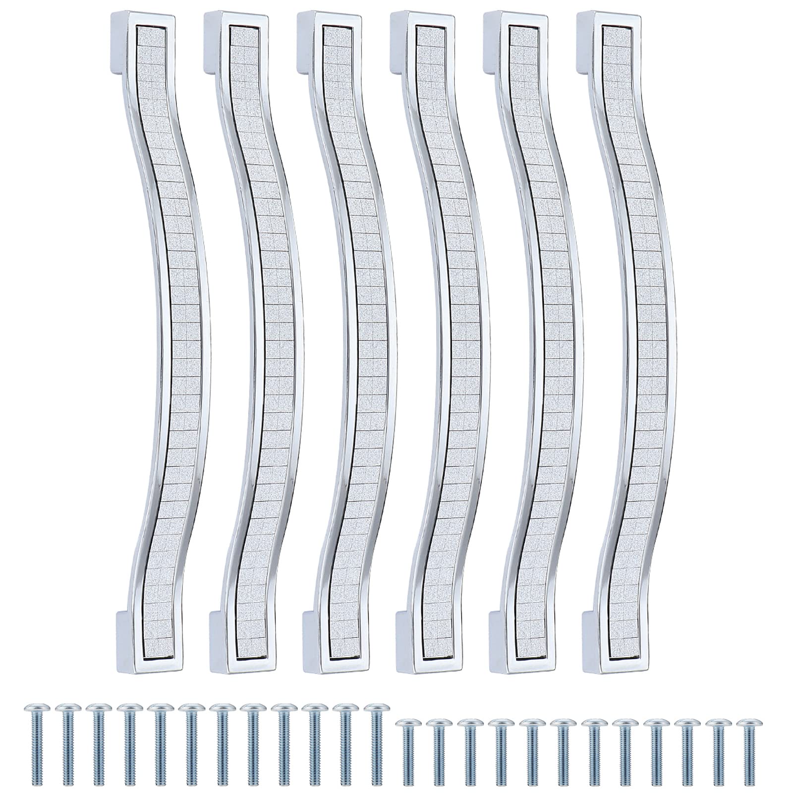 TsunNee 12PCS Shiny Crystal Cabinet Handles, Rhinestone Drawer Pull Handles, Modern Cupboard Bow Pulls, Furniture Door Pull Handles, 160mm 6.3 Inches Hole Distance