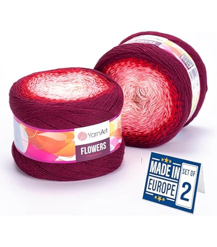 Troyarn Harmony Sport Weight Yarn - 55% Cotton 45% Acrylic Rainbow Multicolor 1094 Yards