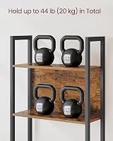 VASAGLE 5 Tier Bookcase Storage Shelf Rustic Brown Industrial Steel Frame view 9