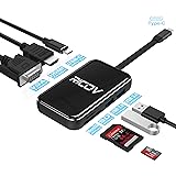 RICOV USB Type C Hub, USB-C to HDMI VGA USB C