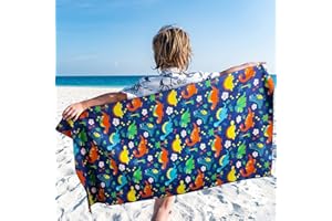 Lukeight Kids Dinosaur Beach Towel for Boys and Girls, Microfiber Sand Free Toddler Swim Beach Towel for Boys, Cute Boy Beach Towel for Kids, Light Pool Travel Towel for Children, 60 x 30 in