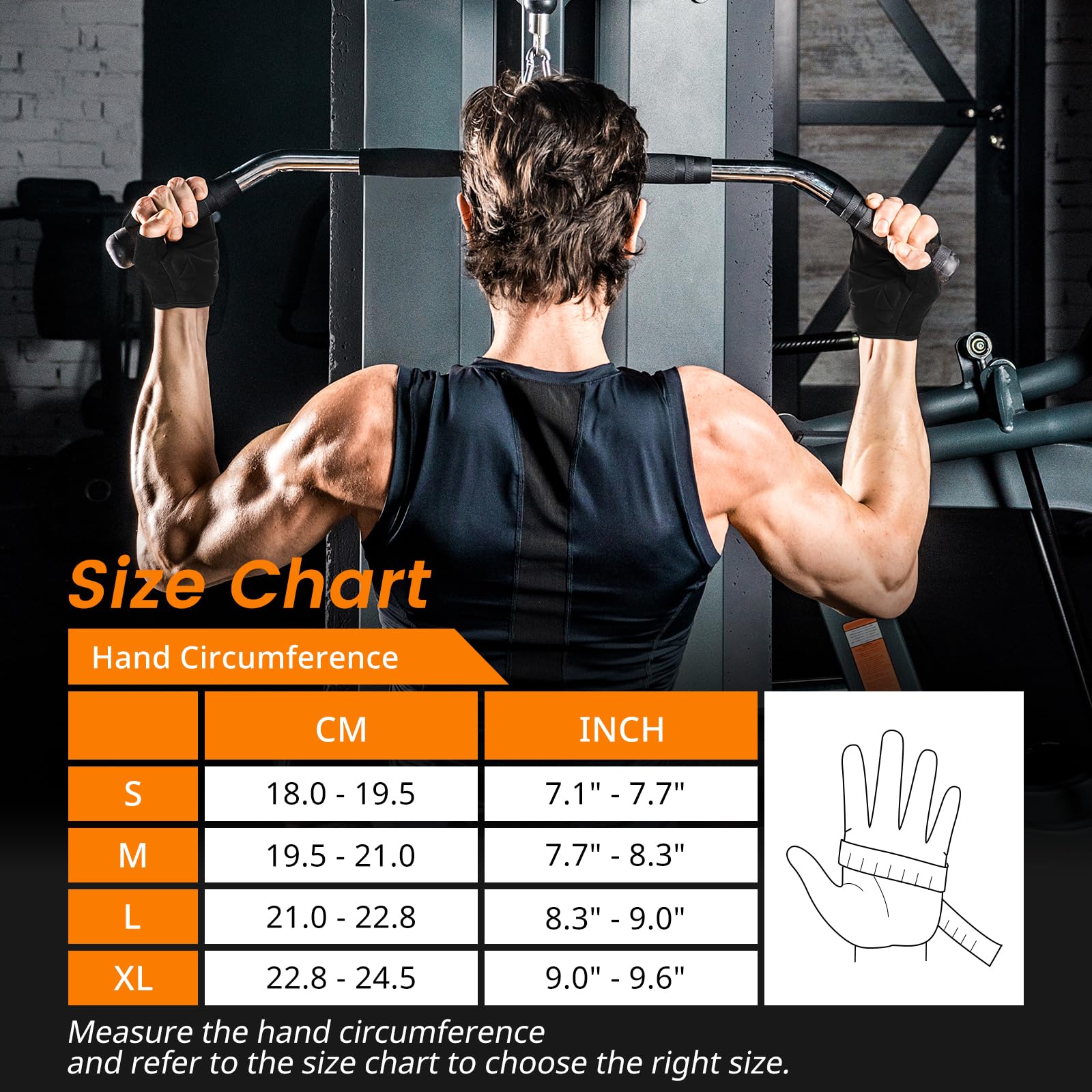 ATERCEL Premium Leather Workout Gloves, Ideal for Men and Women, Suitable for Weightlifting, Gym, Cycling