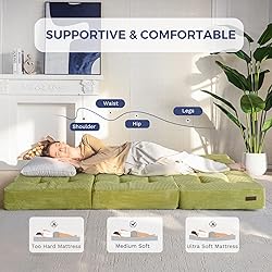 MAXYOYO Tri-Fold Mattress, 6 Inch Tufted Folding