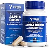 Verséa Alpha Boost – Natural Free Testosterone Support, Energy, Stamina, Endurance & Vitality for Men & Women, Multivitamin for Healthy Aging & Performance & Utilizes VESIsorb® (60 Ct)