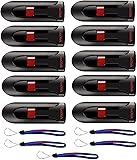 SanDisk Cruzer Glide 8GB (10 Pack) Cruzer USB 2.0 Flash Drive Jump Drive Pen Drive CZ60 - w/ (5) Everything But Stromboli (tm) Lanyard