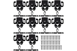 10 Pack Cabinet Latch Double Roller Catch Hardware, Kitchen Cabinet Door Latches and Catches Sturdy Cabinet Latches and Catch