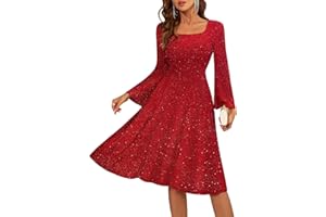 BeryLove Prom Dress for Teens: Sequin Formal Party Dress with Flutter Short Sleeves for Wedding & Cocktail Evening Events