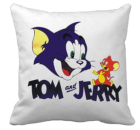Buy Saurya Decorative Cushion Filler With Tom Jerry Print