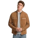Michael Kors Men's Suede Double Zip Pocket Racer Jacket