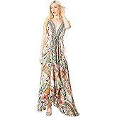 Sakkas Lizi 2 Women's Maxi High-Low Halter Handkerchief Dress Beach Party Vacation
