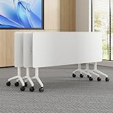 Okeysen Conference Room Table 1 Pack, Modern Folding Training Tables with Flip Top, Mobile Table with Four Locking Wheels, Executive Desk for Meeting Room, Office, Classroom 59.06&rdquo;x23.62&rdquo;x29.53&rdquo;