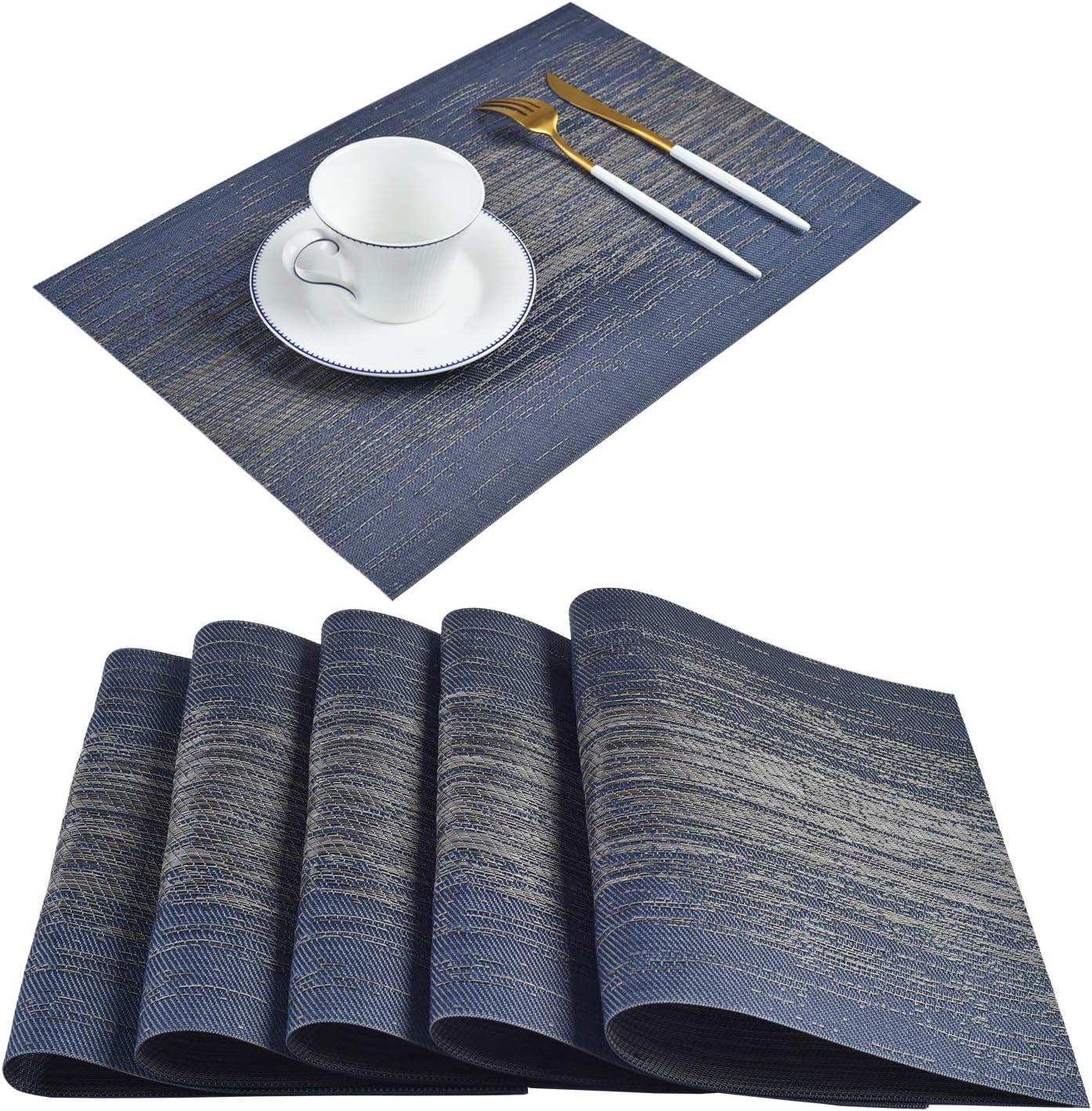 Best 6 Gray/Blue Placemats For Dining Table