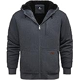 GEEK LIGHTING Hoodies for Men Heavyweight Fleece Sweatshirt - Full Zip Up Thick Sherpa Lined