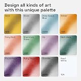 ARTISTRO Metallic Paint Pens Set of 12 Extra-Fine 0.7mm Assorted Colors view 2