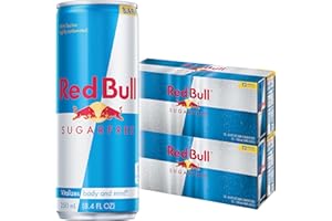Red Bull Sugar Free Energy Drink with 80mg Caffeine plus Taurine & B Vitamins, 8.4 Fl Oz, 2 Packs of 12 Cans (Pack of 24)