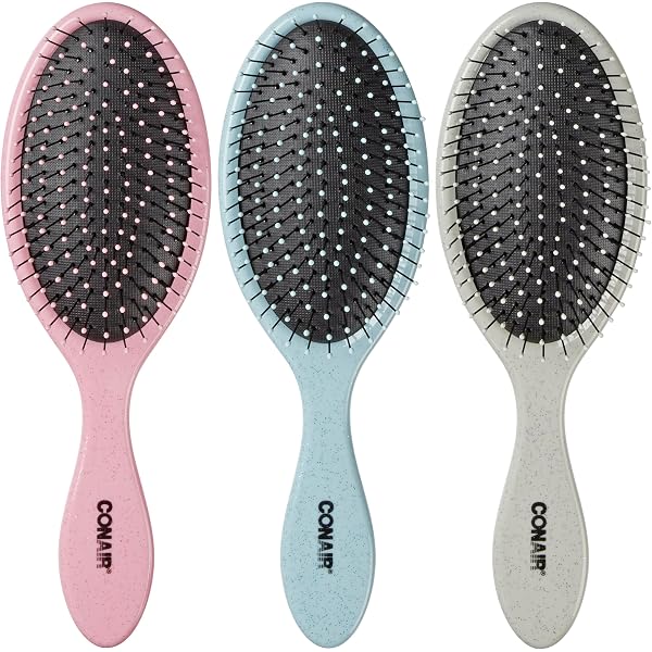 Bestbling Glitzer-Haarbürste – Oval, Mit Massagekissen | Für Nasses/trockenes Haar, Entwirrend & Glättend