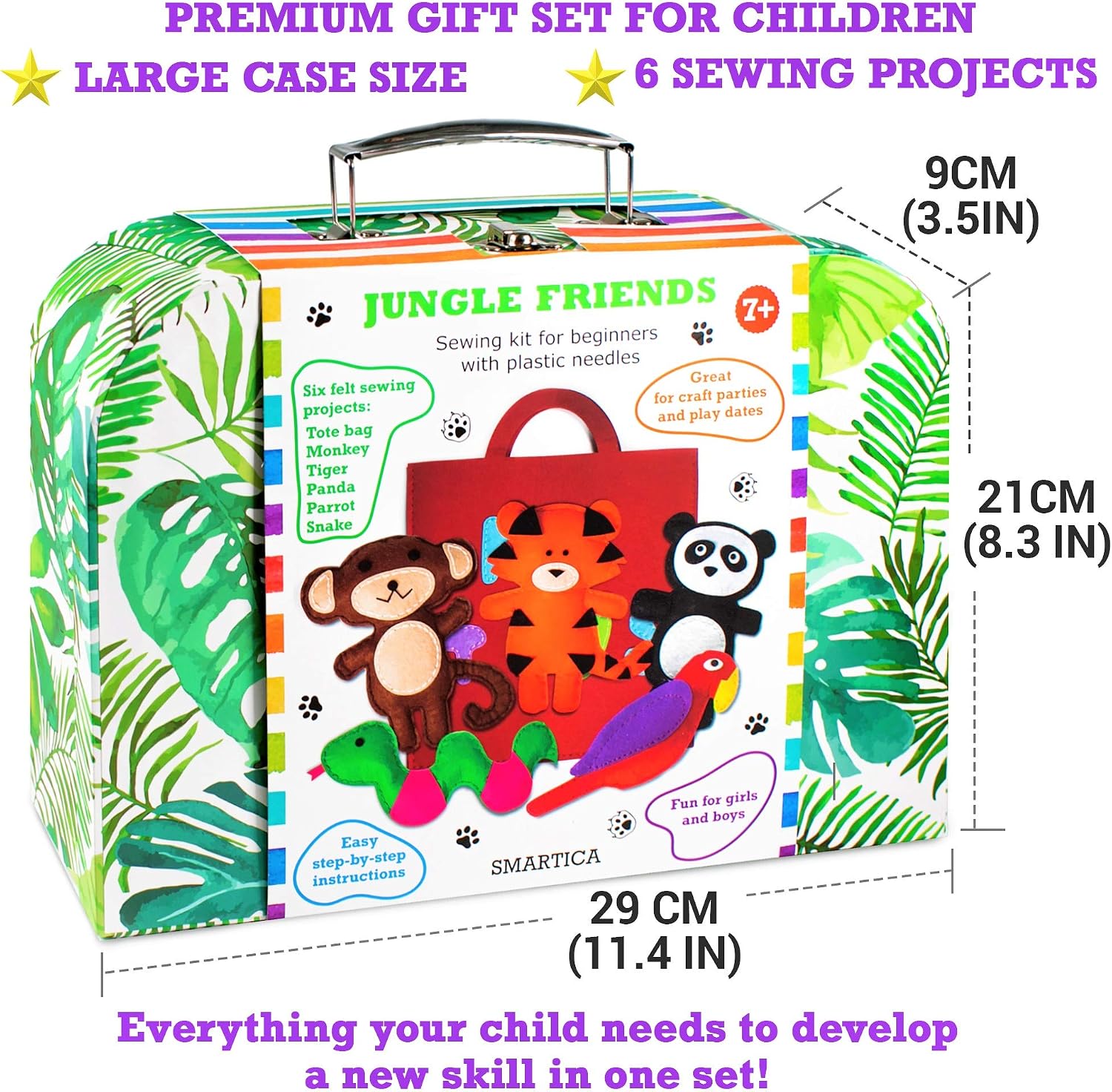 SMARTICA Gift Sewing Kit for Children, Present Craft kit for Kids Girl Boy 7 8 9 10 11 12 Year Old - Image 4
