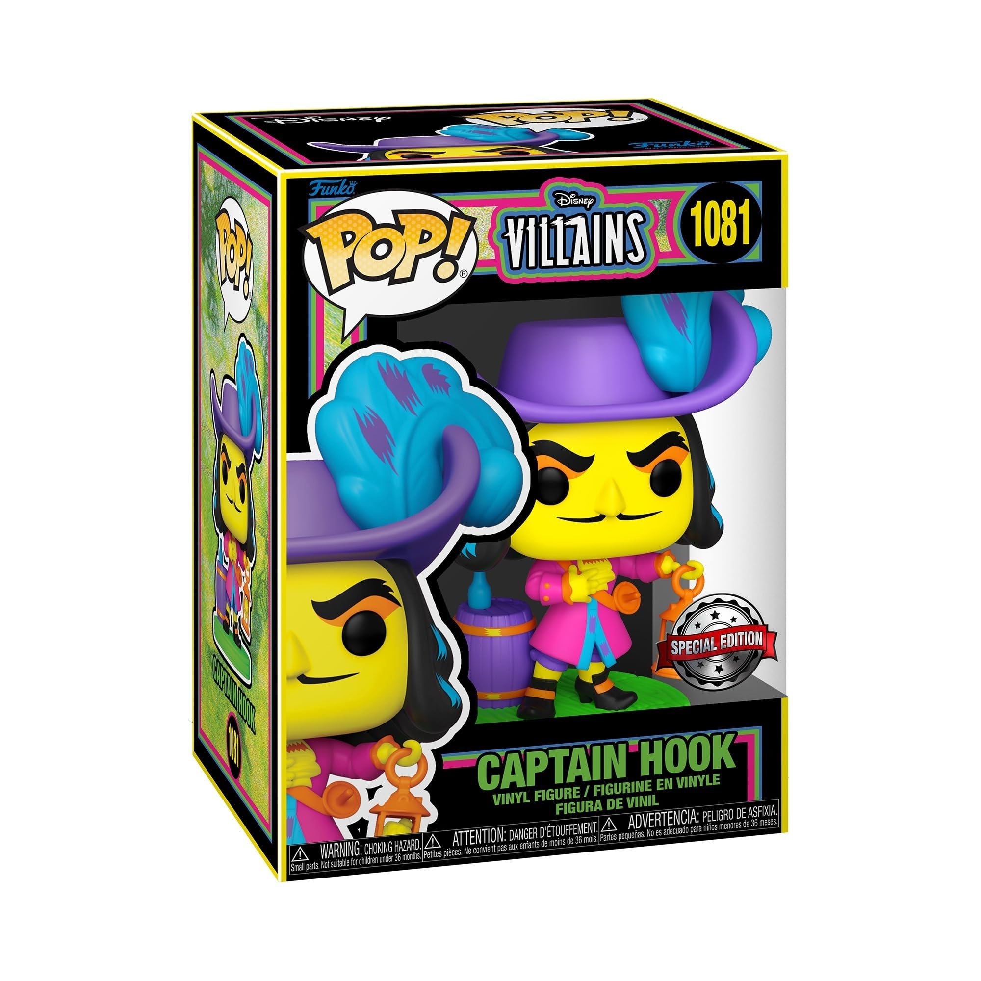 Funko POP! Disney: Villains - Hook - (Blacklight) - Disney Villains - Collectable Vinyl Figure - Gift Idea - Official Merchandise - Toys for Kids & Adults - Movies Fans - Model Figure for Collectors