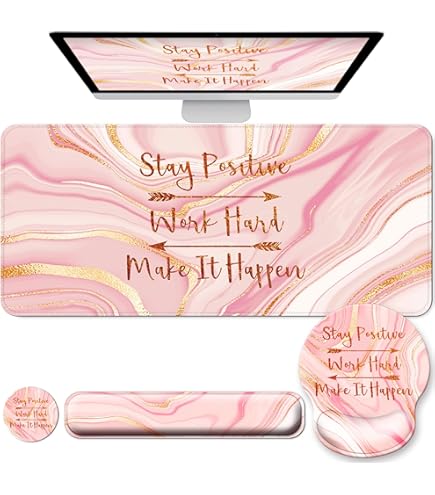 Ergonomic Keyboard Wrist Rest & Mouse Pad Wrist Rest Set Large Xxl Gaming Desk Mat 31 5 X 11 8 With Non Slip Base For Home Office Study Gaming Floral Butterfly Quote Bible Verse Philippians 4 13 - View #5