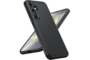 FNTCASE for Samsung Galaxy S24 Case: Dual Layer Heavy Duty Cell Phone Protective Cover Shockproof Rugged with Non-Slip Textured - Military Drop Protection Bumper Tough - 2024, 6.2inch Black