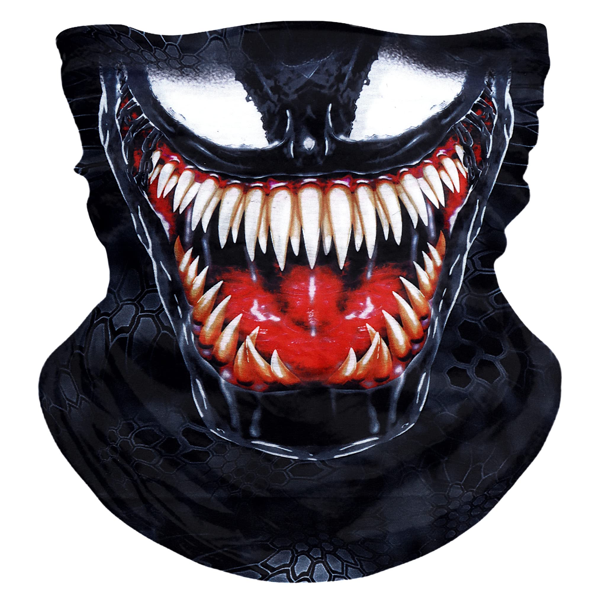 Tube Scarf - 3D Face Bandana Mask Unisex Seamless Tube Headbands Headwrap, UV Resistance Outdoors Mutifunctional Headwear Balaclava