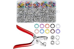 YUUTIAL 200 Sets Metal Snap Buttons Fastener kit with Pliers, Poppers Fasteners kit No Sewing,Press Stud Kit Rust Proof for F