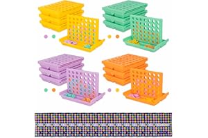 BONNYCO 4 in a Row Pack of 16 Birthday Party Favors for Kids Age 5-12. Classroom Prizes for Students, Bulk Gifts, Mini Travel Board Games and Toys, Goodie Bags and Pinata Stuffers