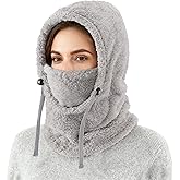 Connectyle Balaclava Hood Winter Hat for Men & Women Windproof One-Piece Fleece Hooded Scarf Ski Mask Cold Weather Hat