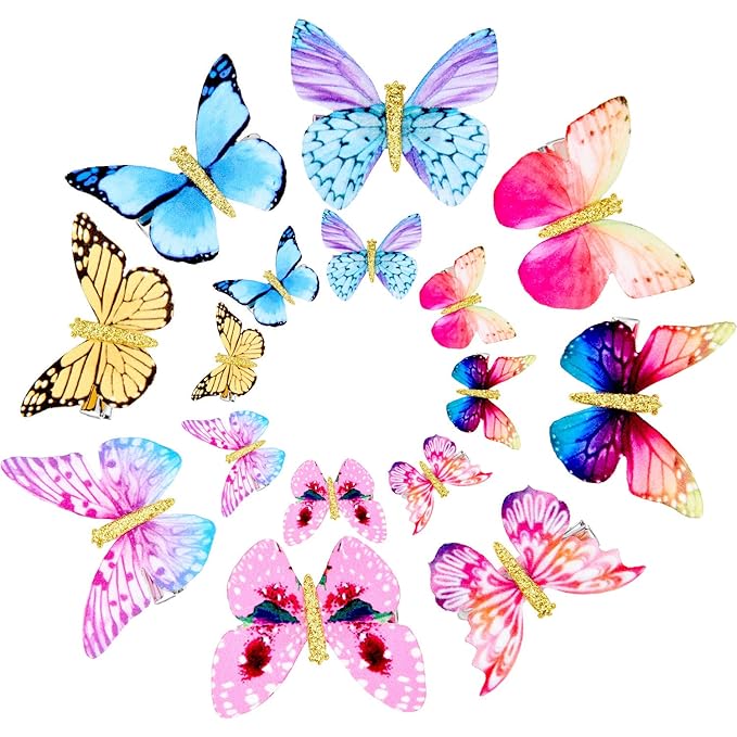 baby butterfly hair clips