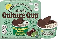 Alec's CULTURE CUP™ Probiotic A2 Dairy Organic Ice Cream - Mint Chocolate Cookie 3.5oz 4-Pack