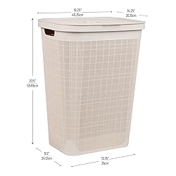 Mind Reader 60L Slim Laundry Hamper, Clothes