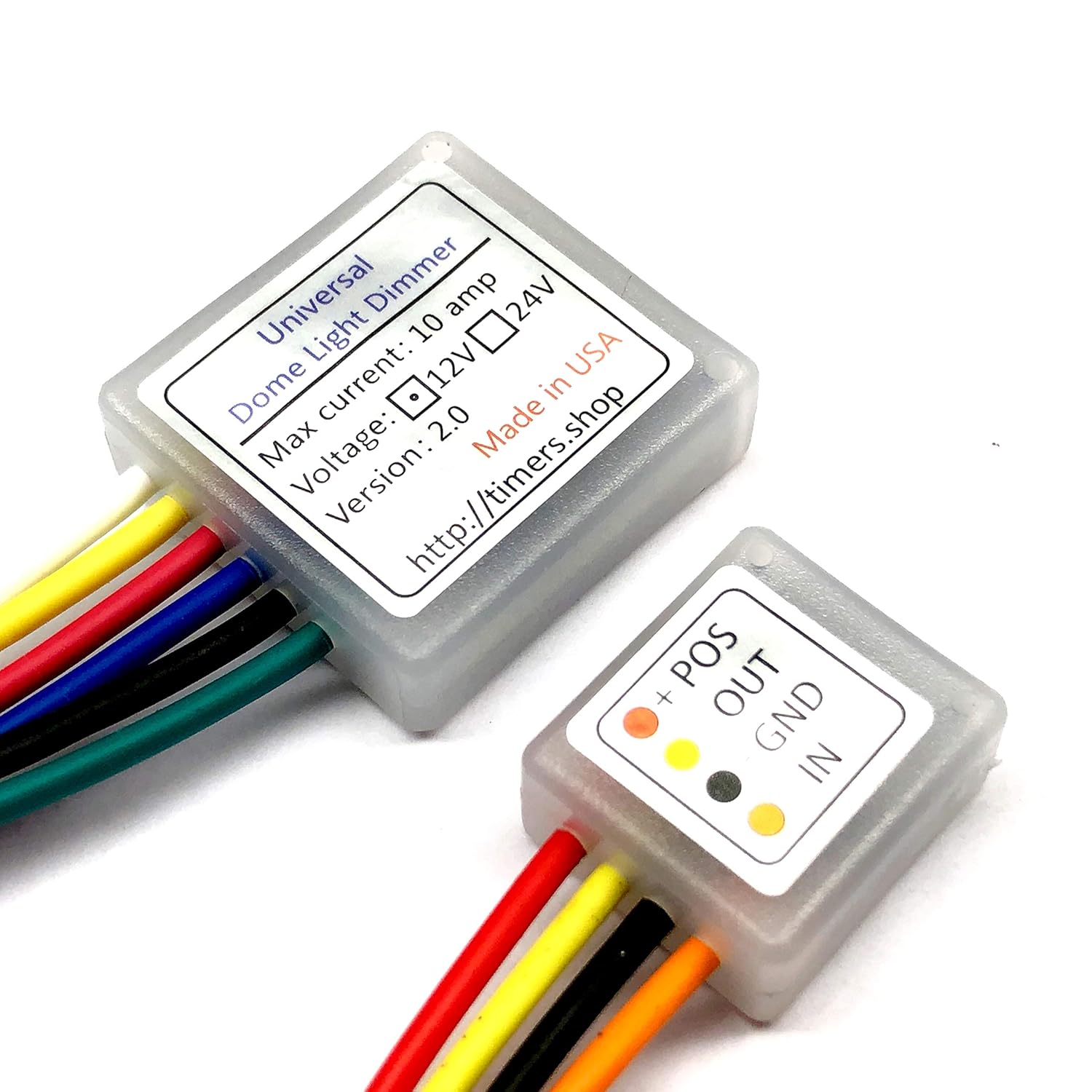 Dome Light Dimmer with Delay. Fits Any Car. 20 Sec and 10 Min Timeout