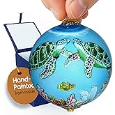 Collectible Handpainted Kissing Turtles and Dolphins Aloha Hawaii Ornament NKD/H