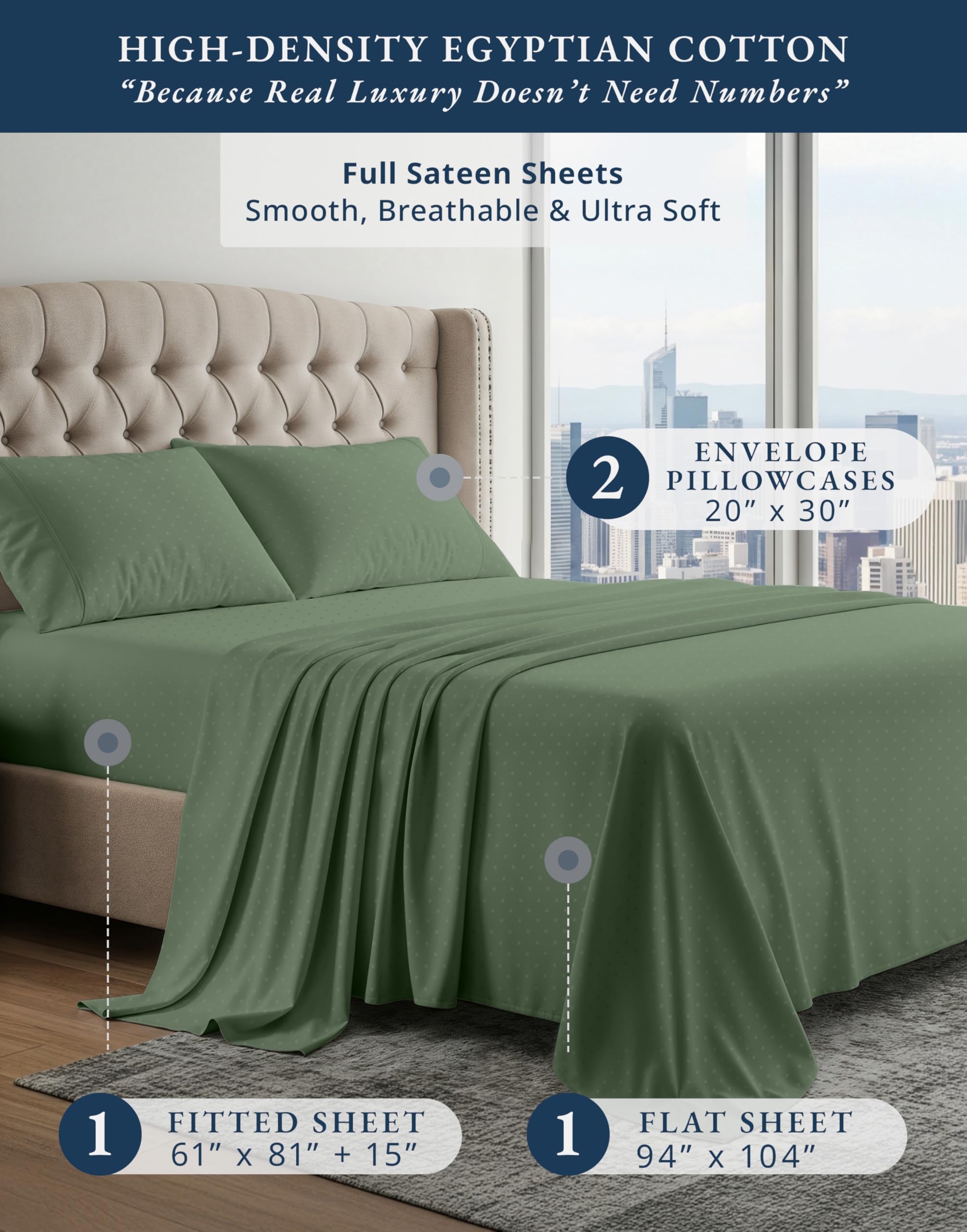 Condition photo showing As Is for lane linen full bed sheets 100% egyptian cotton swiss dot sateen weave jacquard oeko-tex certified d